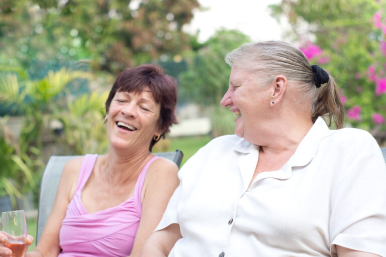 Beautiful senior woman laughing