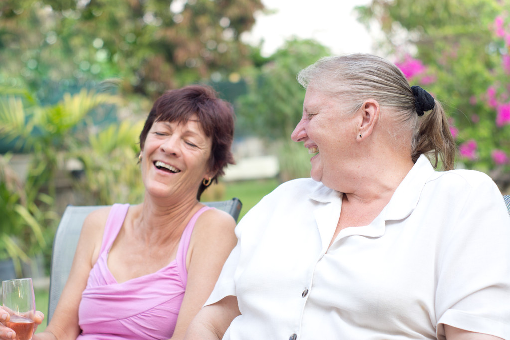 Beautiful senior woman laughing