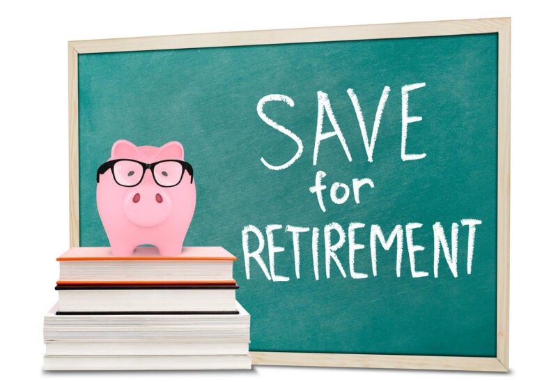 Piggy bank and blackboard