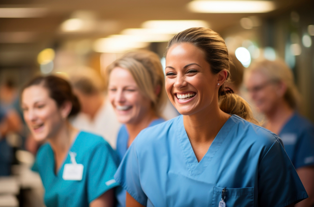 Nurses smiling