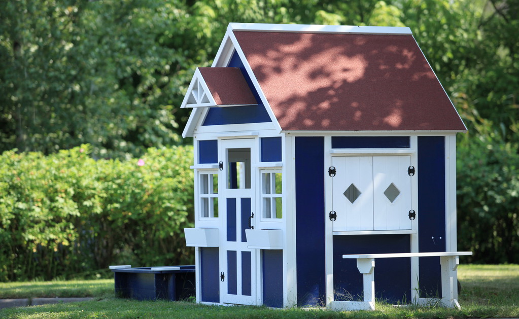 Playhouse in the backyard for kids