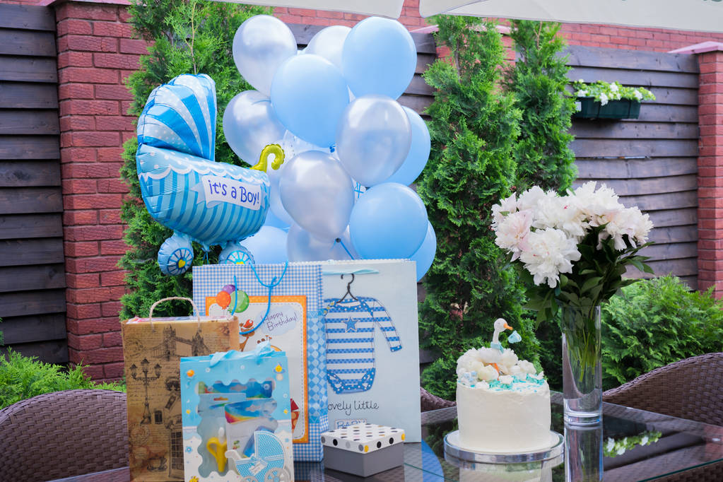 Gifts and decorations for baby shower