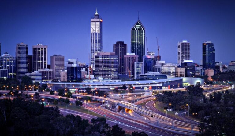 Perth Skyline from Kings Park by Night