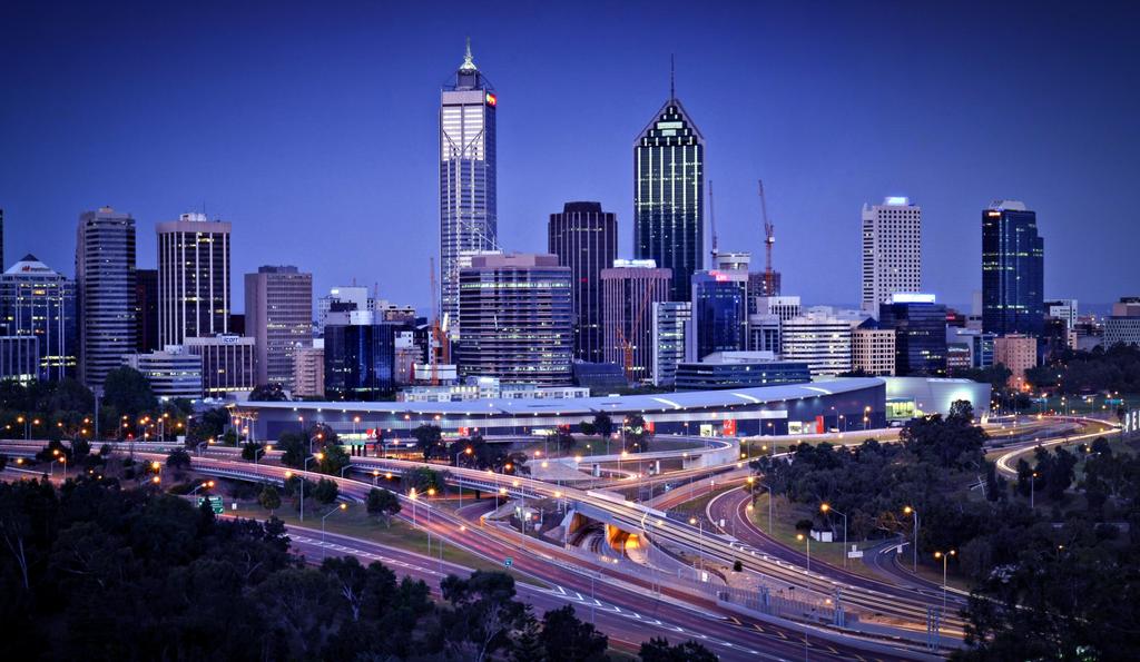 Perth Skyline from Kings Park by Night