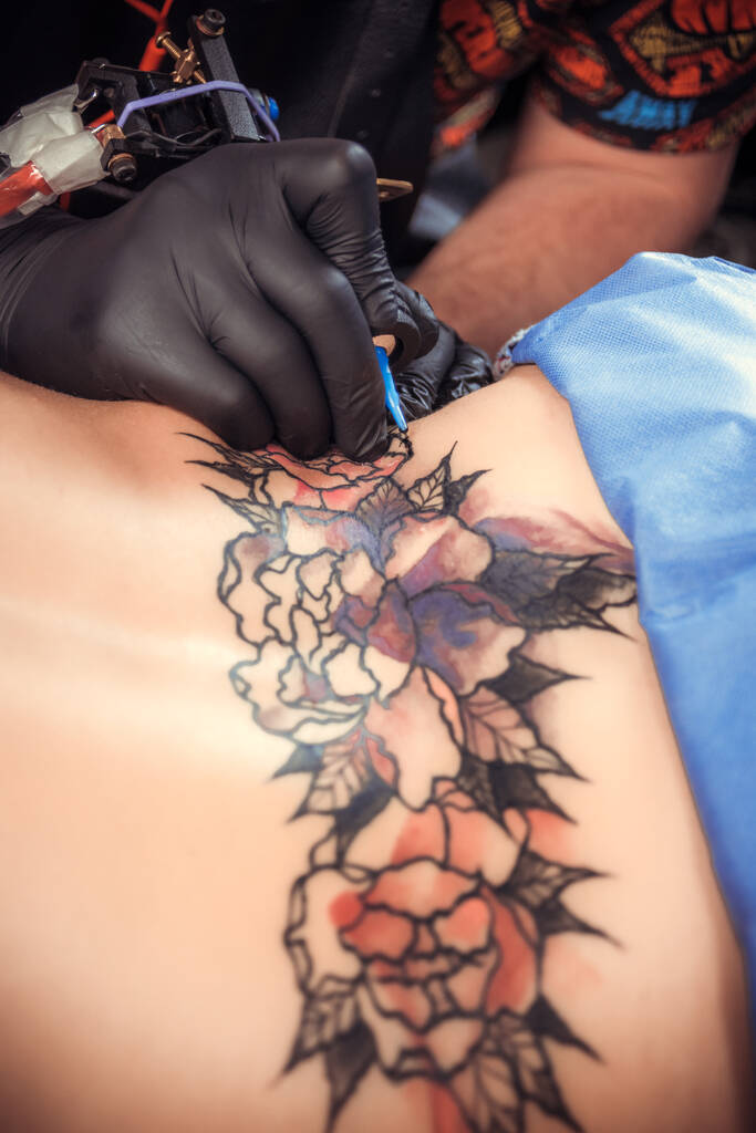getting a tattoo