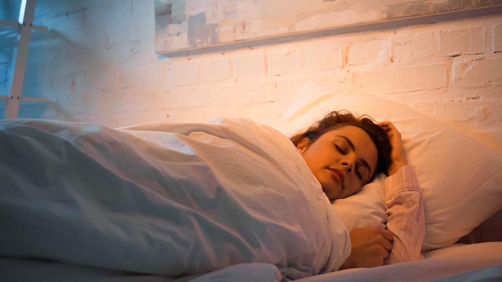 Woman sleeping - master bedroom