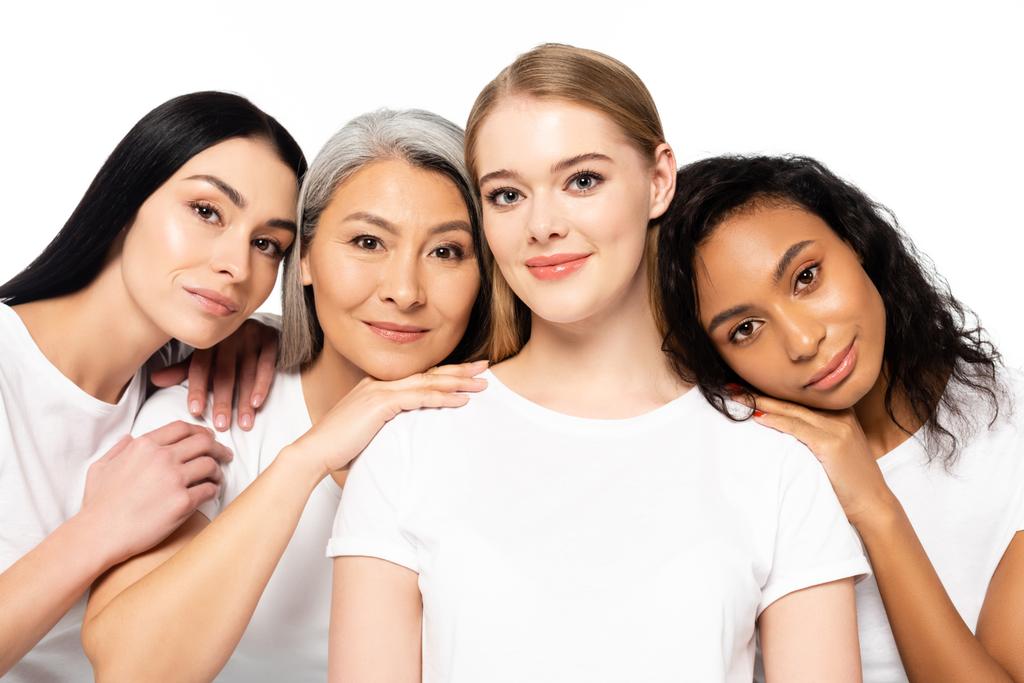 Cheerful multicultural women
