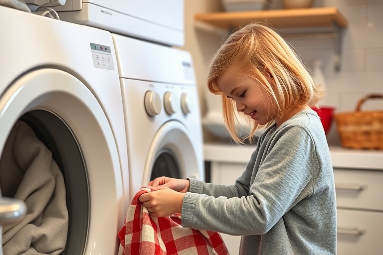 Folding laundry