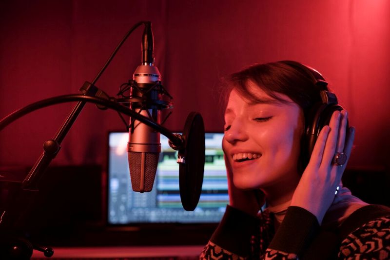 woman singing