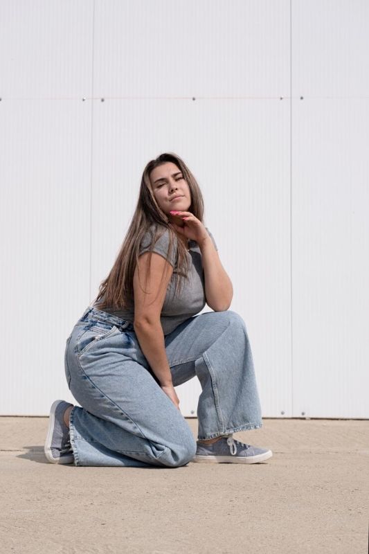 plus size Wide-leg jeans