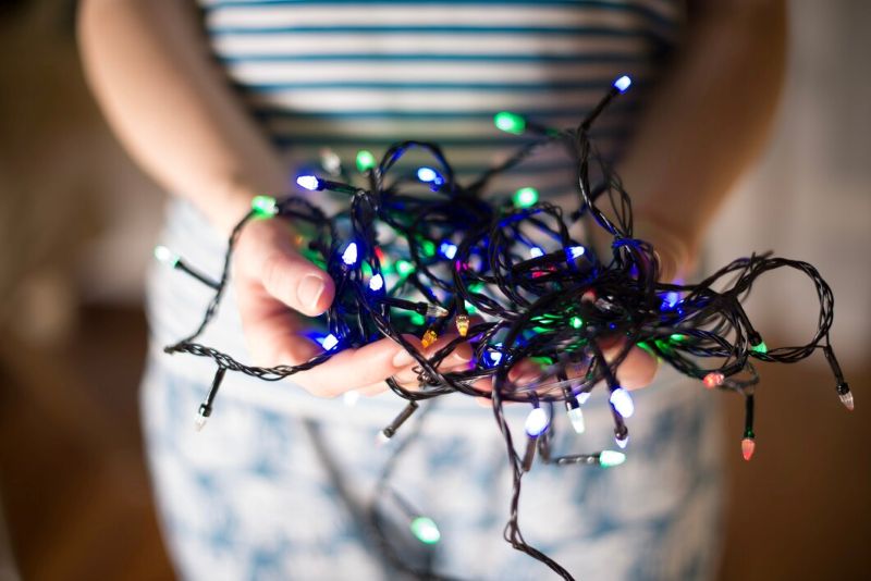 Christmas light storage reel