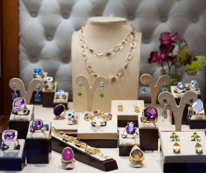 Jewelry with gems 