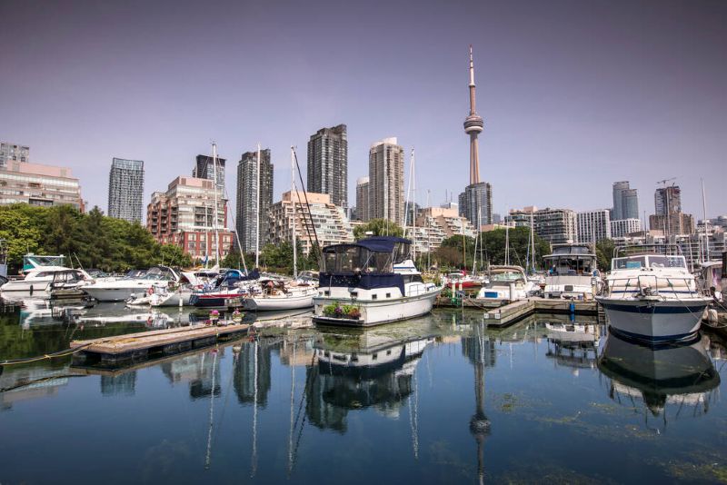 Downtown city view of Toronto