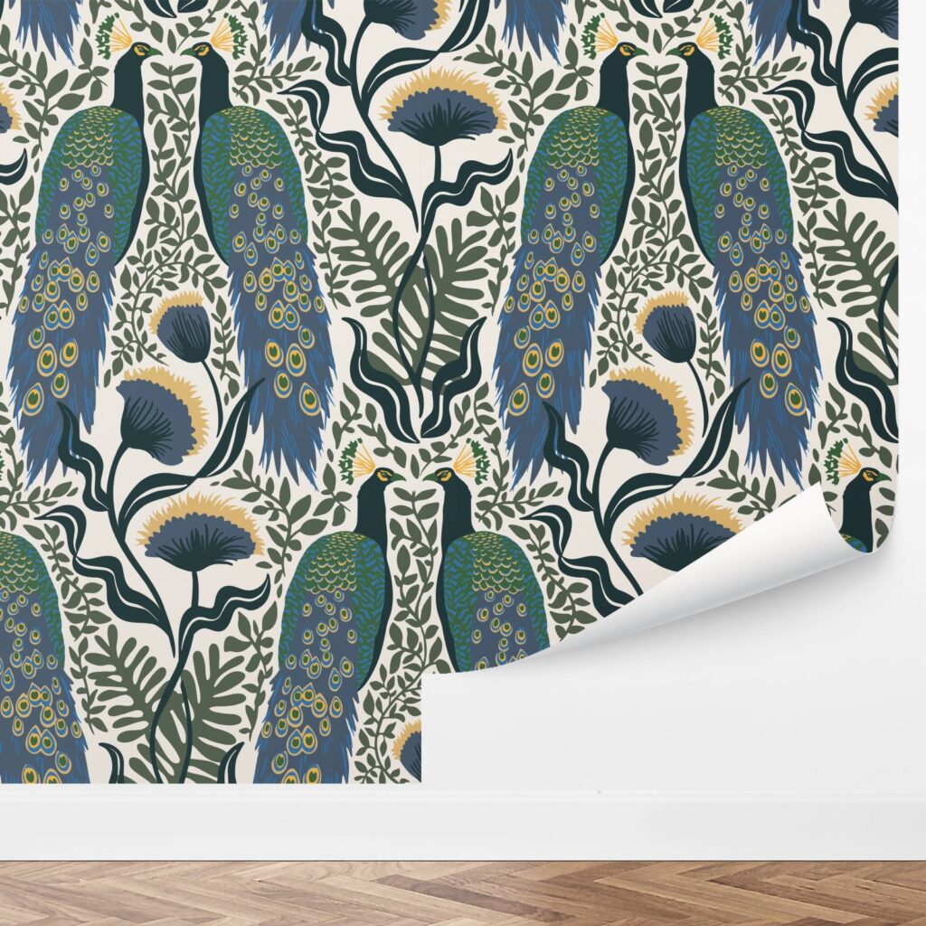 Introducing Bold Options: Peacock Wallpaper Peel and Stick