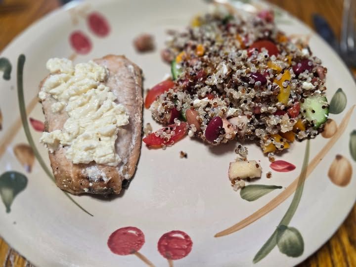 Maple Glazed Salmon with Boursin Apple Topping