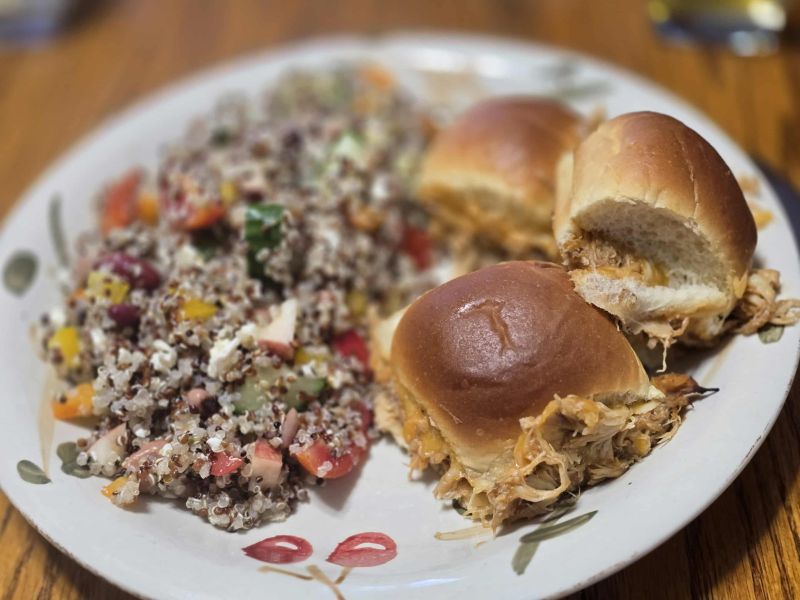Pull-Apart Hickory BBQ Chicken Sliders