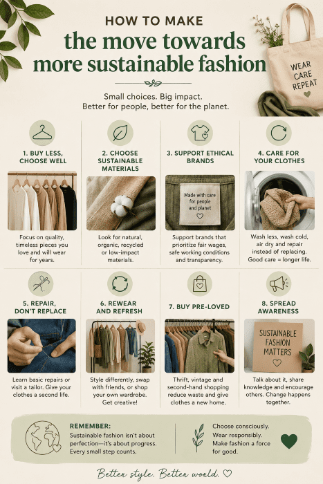 How to make the move towards more sustainable fashion How to make the move towards more sustainable fashion