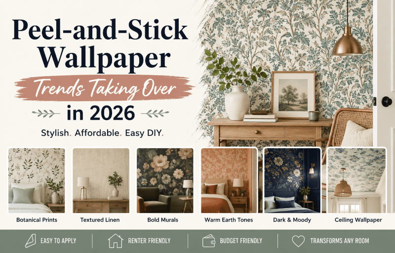 Peel-and-Stick Wallpaper Trends Taking Over in 2026