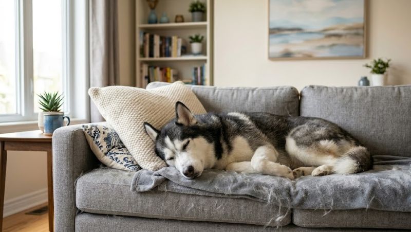 how to remove pet hair from couch