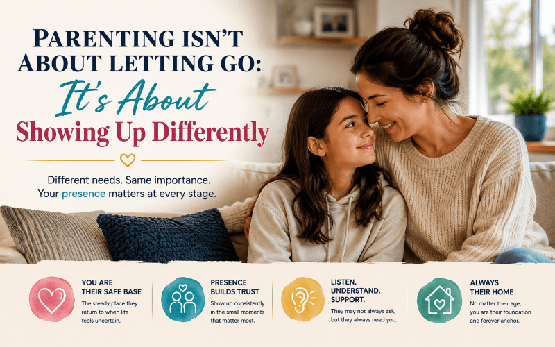 Parenting Isn't About Letting Go: Why Your Kids Still Need You as They Grow