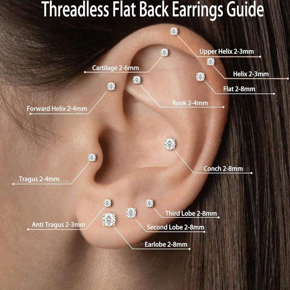 Flat Back Earrings