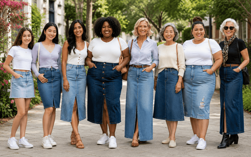 The Best Jean Skirts for Women: Styles for Every Body Type