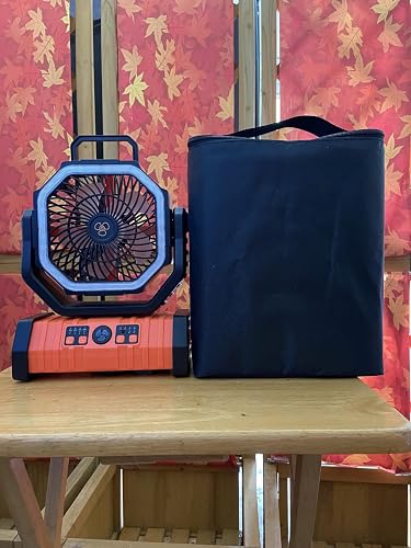 Odoland Camping Fan with LED Lantern Odoland Camping Fan with LED Lantern