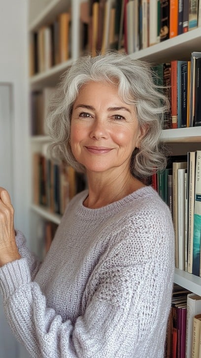 elegant mature woman Silver Hair Transition: Why Women Are Embracing Grey
