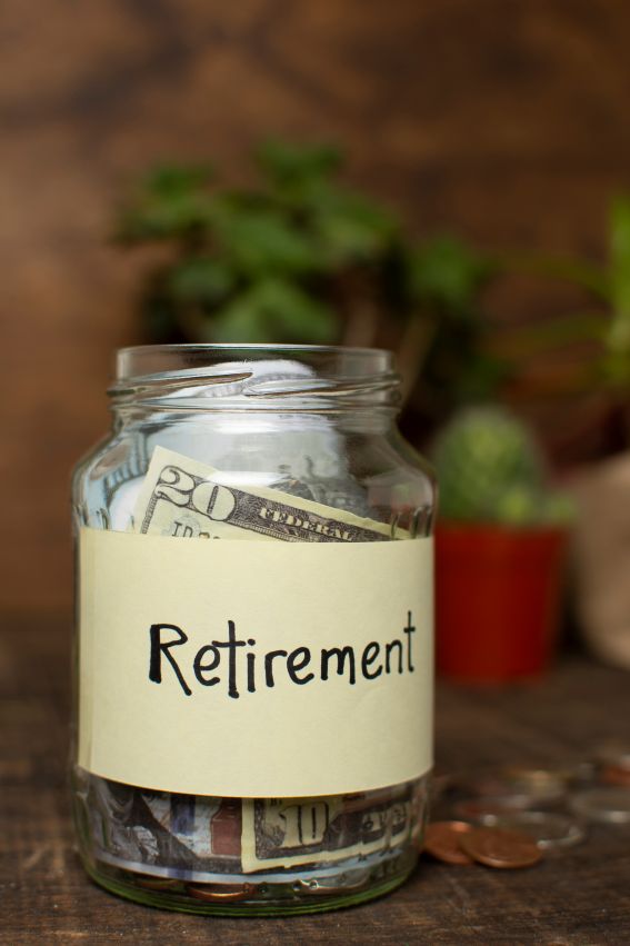 jar filled with money retirement label Retirement Plans