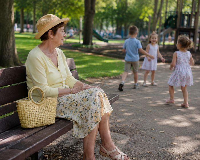 Relaxing in the park on a sunny day