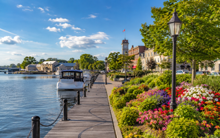 generic Ontario-style waterfront town scene