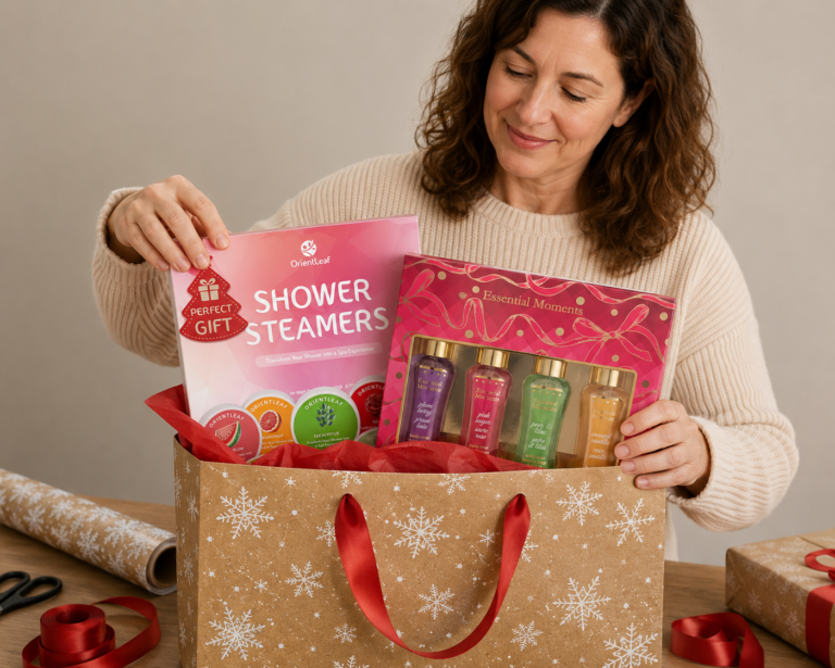 Cozy Holiday Spa Gift Wrapping