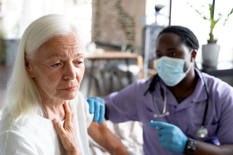 social worker taking care old woman(2) social worker taking care old woman(2)
