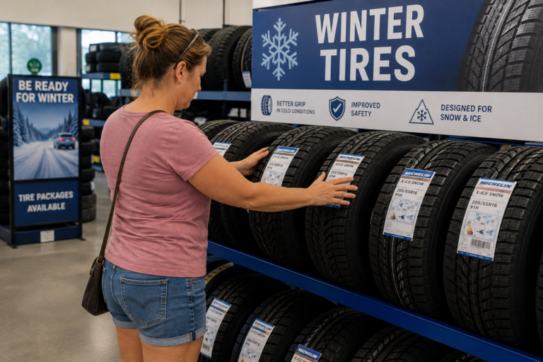 Winter Tire Shopping at the Store
