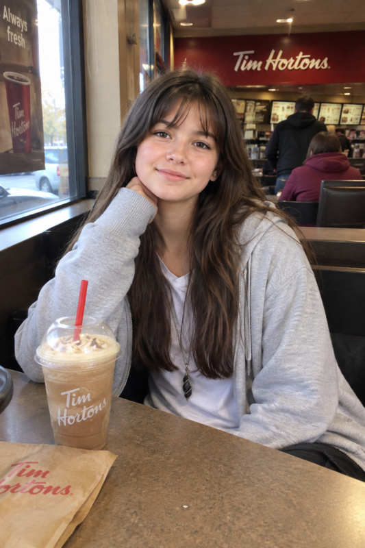 Candid Tim Hortons Café Portrait Interesting Accessories